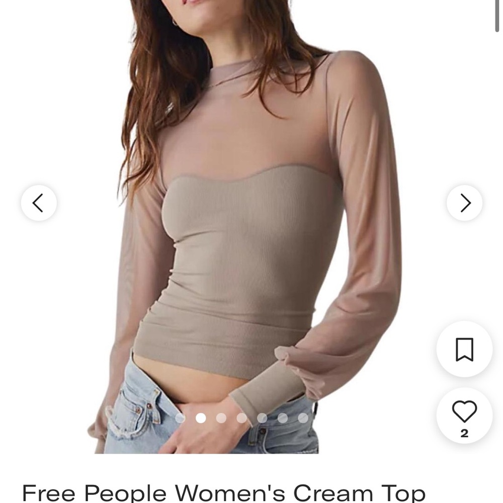 Free People Women's mesh mock top